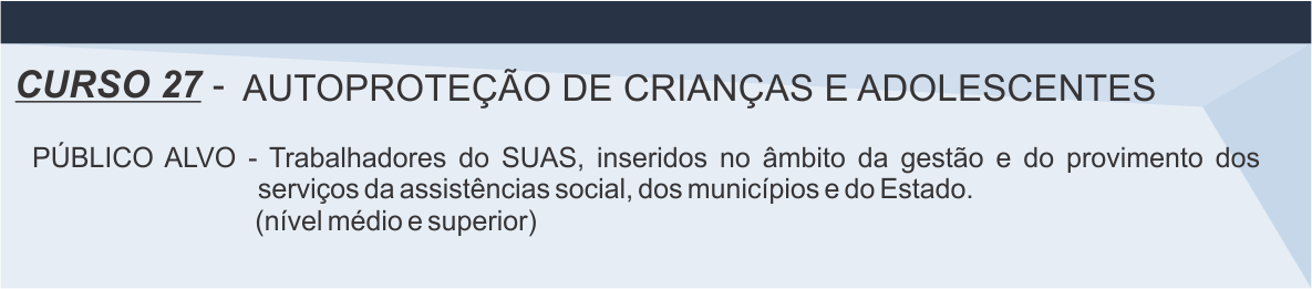 curso 27 - Autoproteção de Crianças e Adolescentes